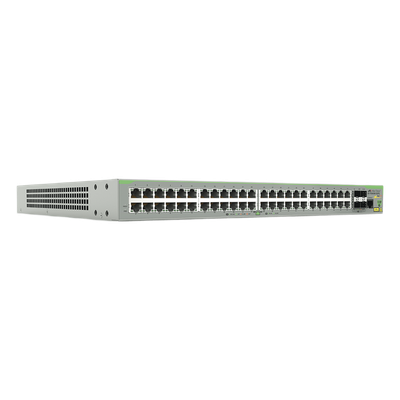 Switch PoE+ Administrable Capa 3 / 48 Puertos 10/100Mbps / 4 SFP Gigabit / 375W PoE+ / 17.6Gbps / 1.42x17.32x13.58 pulgadas
