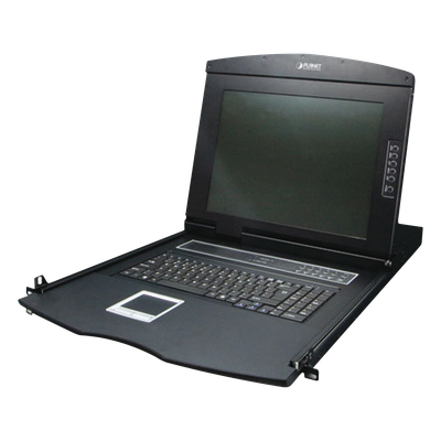 Consola KVM LCD / 17 Pulgadas / 8 Puertos VGA / Resolución 1280x1024 / Rack 1U / Cascada hasta 64 Servidores