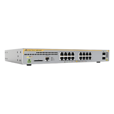 Switch PoE+ Administrable Capa 3 / 16 Puertos Gigabit / 2 SFP / 247 W / 26.8 Mpps / 1U Rack