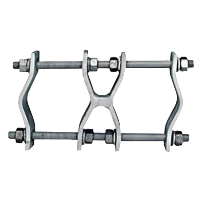 Kit de Montaje Tipo Pipa / Diámetro 31.8-88.9 mm (1.3-3.5 in) / Acero Galvanizado / Intemperie / 2 Brackets
