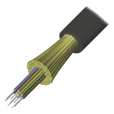 Cable de Fibra Óptica / 12 Hilos / Interior-Exterior / Tight Buffer / No Conductiva / LS0H / Multimodo OM4 50/125 / 1 Metro (3.28 Pies)