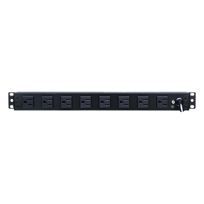 PDU Básico Rack / 10 Salidas NEMA 5-15R / 15 Amp / 120 Vca / 1U / Cable 4.5 m (14.8 ft)