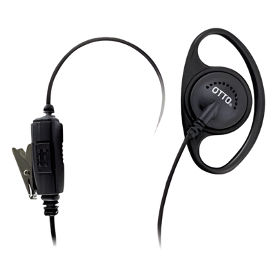Micrófono-Audífono tipo Anillo / 40 lbs resistencia radio / 20 lbs audífono / Compatible Motorola EP450, DEP450, CP200D, XPR3000 y Hytera TC500/600/700