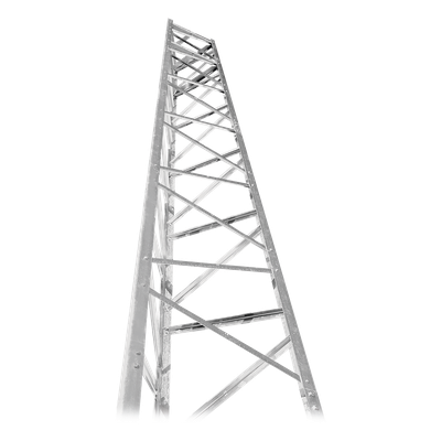 Torre Autosoportada / 32 ft (9.7 m) / Galvanizada / Carga Axial 900 kg / Viento 150 km/h / Anclas Ajustables