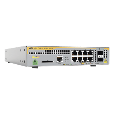 Switch Industrial-Lite PoE+ administrable capa 2 / 8 Puertos Gigabit + 2 SFP / 124 W PoE+ / 14.9 Mpps / VLAN 2048