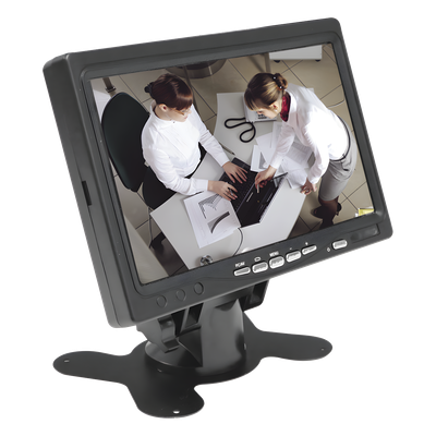 Monitor TFT-LCD / 7 Pulgadas / Resolución 1024x600 / Brillo 300 cd/m² / Entradas HDMI VGA RCA / Operación -20 a 70 °C