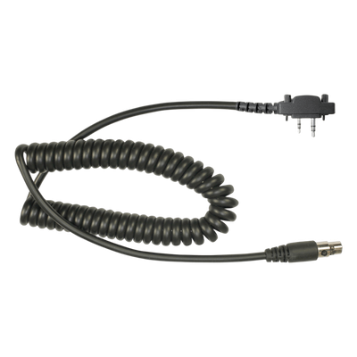 Cable para Auricular / UL-914 Resistente al Fuego / Atenuación de Ruido / 6 Conductores / 250mm / 0.82 pies / Compatible Icom