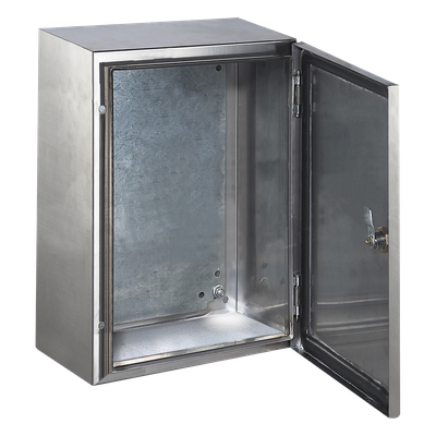 Gabinete de Acero Inoxidable IP66 / IK10 / 200x300x150 mm / 30 kg / Placa Galvanizada 1.5 mm / 7.87x11.81x5.91 in