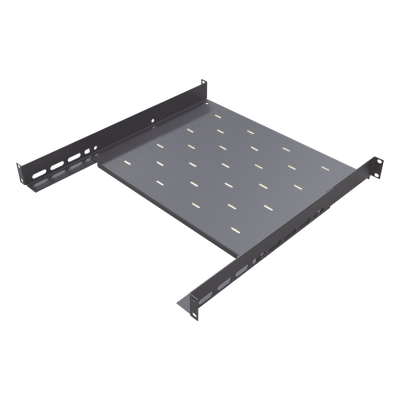 Charola para Rack / 1U / Profundidad Ajustable 347 a 489 mm (1.14 a 1.60 ft) / Carga 20 kg / 4 Postes / Acero Calibre 16-18