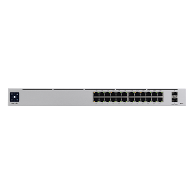 Switch PoE administrado / 24 puertos Gigabit / 2 SFP+ 10G / 400W / Capa 3 / Sin ventiladores / 1U rack