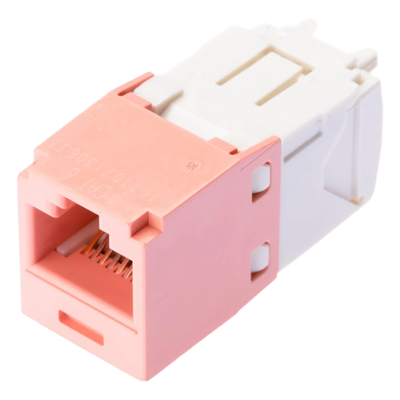 Jack RJ45 / Categoría 6 / Clase E / 8P8C / Terminación sin herramienta / Color Rosa