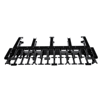 Organizador de Cables Horizontal / Alta Densidad / Doble Frontal y Posterior / Rack 19in / 1UR / Negro
