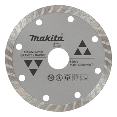 Disco de Diamante Turbo / 4 1/2" / Eje 7/8" / Espesor 1.8 mm / Uso en Seco / Granito, Mármol y Concreto