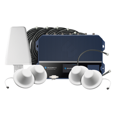 Amplificador Celular Enterprise / Montaje en Pared / 4800 m² (51667 ft²) / 3 Antenas Exteriores / Control Remoto LTE