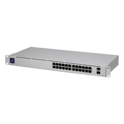 Switch Capa 2 / 24 Puertos Gigabit / 2 SFP 1G / Sin Ventiladores / Pantalla Informativa / 17.42 x 7.87 x 1.72'