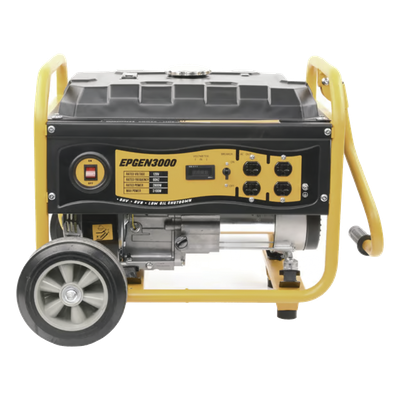 Generador a Gasolina / 3,000 W / 7 HP / 110 Vca / Arranque Manual / 15 L / 10 h Continuas / 96 dB(A)