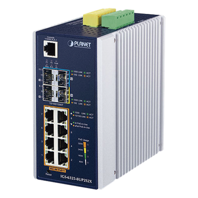 Switch Industrial Capa 3 / 8 Puertos Gigabit PoE++ 95W / 2 SFP 1G/2.5G / 2 SFP+ 10G / Administrable