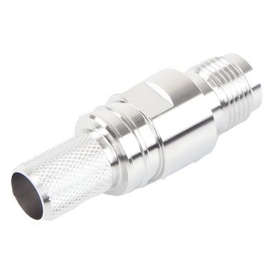Conector RF TNC Hembra en Línea / Plegable con Pin Cautivo / Impedancia 50 Ω / Para Cable Coaxial RG-8/U y LMR-400