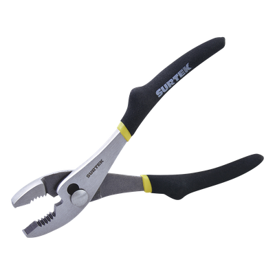 Pinza para Mecánico / 8" / Triple Mordaza Recta y Curva / Acero 1055 Templado / Mango de Vinil