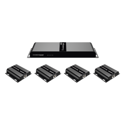 Extensor y Divisor HDMI / 1 Entrada a 4 Salidas / 1080P @ 60 Hz / Alcance 120 m (393.7 ft) / Cat 6/6a / PoC / IR Bidireccional