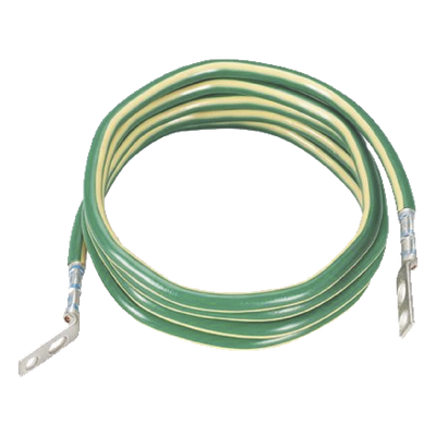 Jumper para Aterrizar Equipos / 6 AWG / 1.83 m (6 ft) / Terminal M6 45° y Recta / Cobre / TIA-607-C
