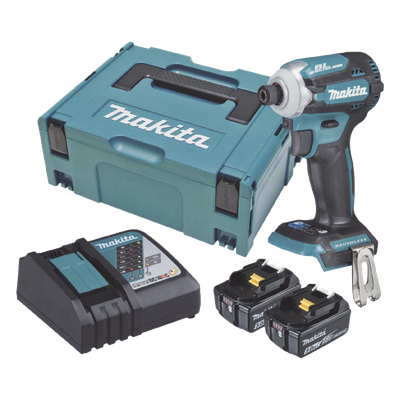 Atornillador de Impacto / 18 Vcc / 3,800 RPM / 180 N·m / 116 mm / 2 Baterías 5Ah Li-Ion / 4 Modos Operación