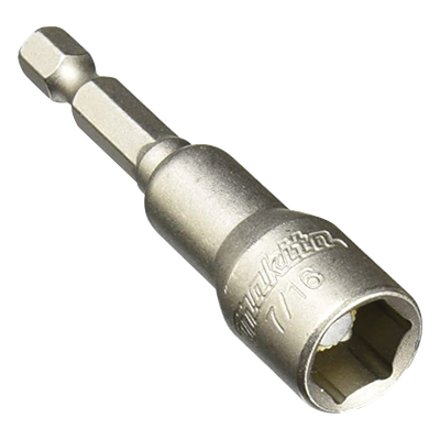 Punta magnética con guía buscadora / 7/16" / 2-9/16" (65 mm) / Zanco hexagonal