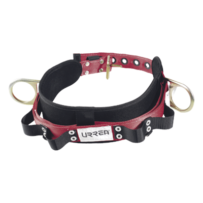 Cinturón de Seguridad para Liniero / Talla 36 / Neopreno Resistente / Nylon 4' Acolchonado / 2 Anillos Tipo D / 4 Compartimentos / ANSI A10.14 y Z359.1