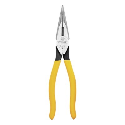 Pinza de Punta Cónica con Corte / 8 Pulgadas / Trabajo Pesado / Mordazas Estriadas / Mangos PVC
