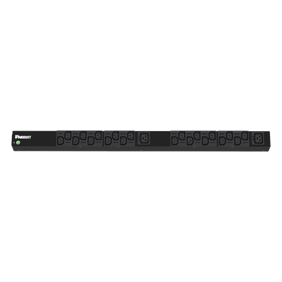 PDU Básico para Rack / 120 Vca / 20 A / 20x C13 + 2x C19 / NEMA L5-20P / Vertical 0U / 1.69 x 32.2 x 2.09 in
