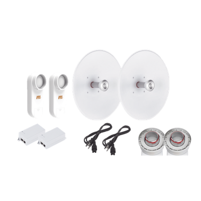 Kit de Enlace Punto a Punto / 16 km (52.5 ft) / 27 dBi / 5.1-6.4 GHz / 700 Mbps