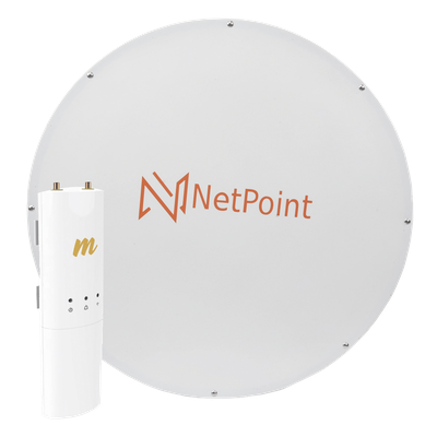 Kit Radio Backhaul / 500 Mbps / 30 dBi / 32 km / 4.9-6.4 GHz / PoE