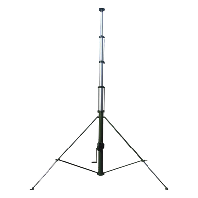 Mástil telescópico retráctil manual / 15 m (49.2 ft) / Carga 15 kg / Aluminio 6063 / IP65 / Viento 100 km/h