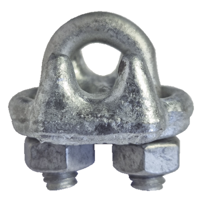 Nudo de Perro para Cable / Acero Forjado Galvanizado en Caliente / 1/8" / Torque 6 N.m / Amarre 3 Piezas / Suspensión de Alta Carga