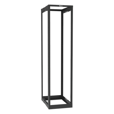Rack de Cuatro Postes / 45 Unidades de Rack / Profundidad Ajustable 23 a 42 in / Carga Estática 907.2 kg / Rieles Roscados #12-24 / Estándar 19"