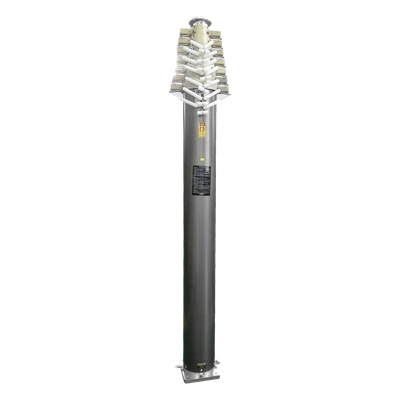Mástil Telescópico Neumático / 15 m (49.2 ft) / Carga 15 kg / Viento 80 km/h / Aluminio 6063 / IP65