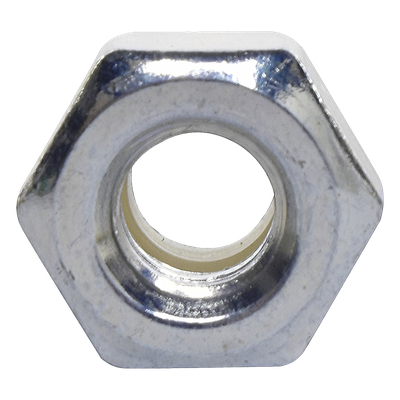 Tuerca de seguridad / Galvanizada electrolítica / 1/2 pulgada / Hexagonal / Acero de alta resistencia