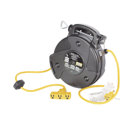 Carrete de Extensión / 12/3 SJTW / 125V CA / 40' (12.2 m) / Triple Salida 15A / UL