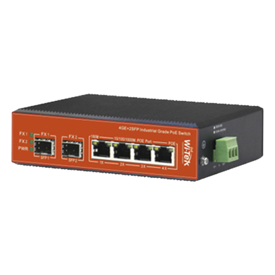 Switch Industrial PoE++ / 8 Puertos Gigabit PoE + 2 SFP Combo / PoE 802.3bt 60W / PoE Pasivo 24V / Rango -40°C a 80°C / Alcance 250 m (820 ft)