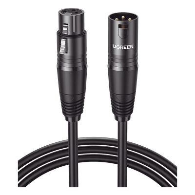 Cable XLR Balanceado / 3 Pines Macho a Hembra / 10 m (32.8 ft) / Triple Blindaje / OFC / Conectores Niquelados