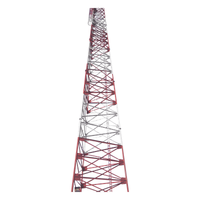 Torre Autosoportada Tubular / Uso Pesado / 36 m (118 ft) / 7 Secciones / Galvanizado Inmersión / 200 km/h