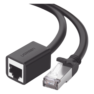 Cable de Extensión Ethernet Cat6 / F/UTP / Macho a Hembra / 2 Metros (6.56 Pies) / 568B / 1000Mbps / 250MHz / Cobre / Negro