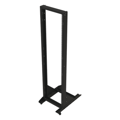 Rack Móvil de Acero de 2 Postes, 45 UR, Incluye 4 Ruedas Uso Rudo.