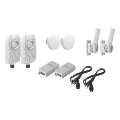 Kit Punto a Punto / 1.5 Gbps / 4.9-6.4 GHz / 12 dBi / 2 km (1.2 mi)