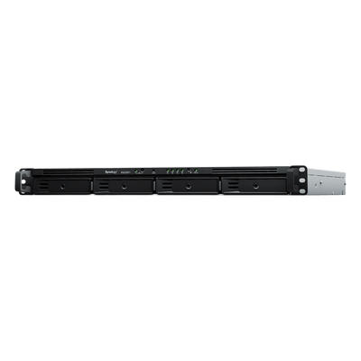 NAS Rack / 4 Bahías / 1U / AMD Ryzen V1500B / 32 GB DDR4 ECC / 4 Puertos 1GbE / Expansión 10/25GbE / Fuentes Redundantes