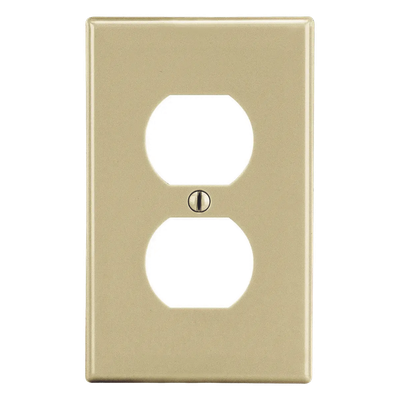 Placa de Pared / Contacto Duplex / Policarbonato / 4.63 x 2.88 x 0.25 in / Vertical / UL 94 V2