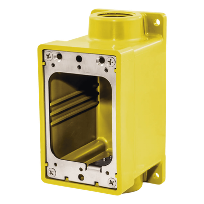 Caja Hermética / IP69K / 2 Entradas 3/4" NPT / Amarillo / Serie FD