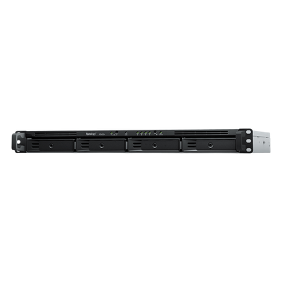 NAS Rack / 4 Bahías / 1U / AMD Ryzen R1600 / 2 GB DDR4 ECC / 570 MB/s Lectura / 530 MB/s Escritura / Dual 1GbE / Actualización 10GbE
