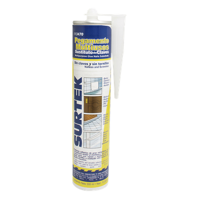 Adhesivo de construcción / 300 ml / 45 kg/cm² resistencia al despegue / Secado 24 horas / Sin perforaciones