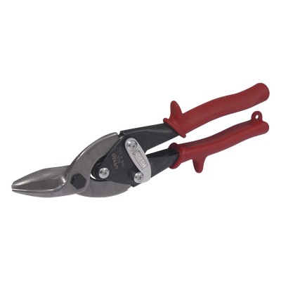 Tijera de Aviación / Corte Izquierdo / Acero Calibre 20 / Longitud 10" (25.4 cm) / Mango Ergonómico / Bloqueo de Seguridad